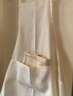 画像4: リネン フルエプロン　ホワイト30％オフsale　